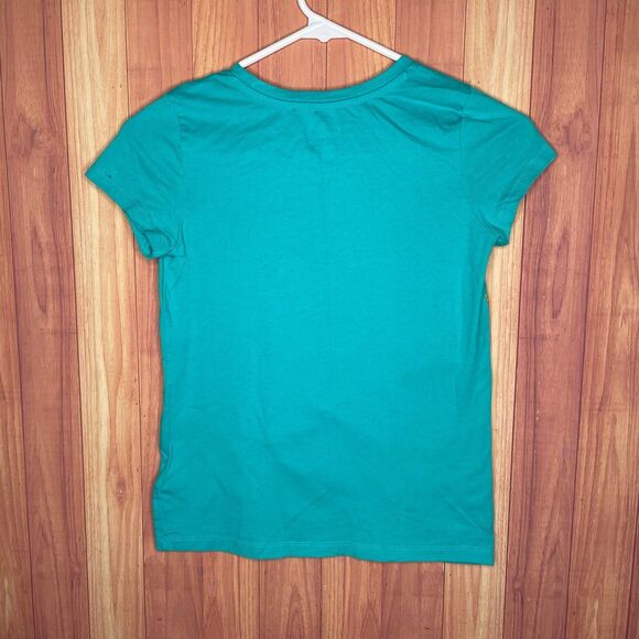 Star Wars Shirt R2D2 Rainbow Gold Shimmer Turquoise Short Sleeve Girls Size 10 - Picture 2 of 5